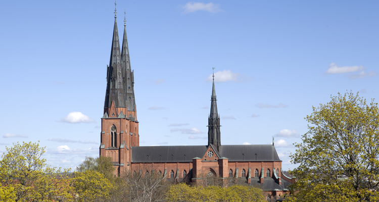 Uppsala domkyrka från sidan 